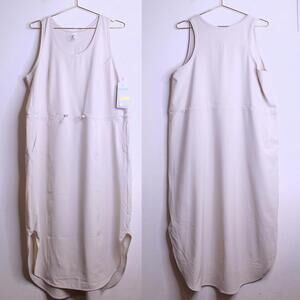 NWT Zella Beige Activewear Sleeveless Dress - XL Athleisure